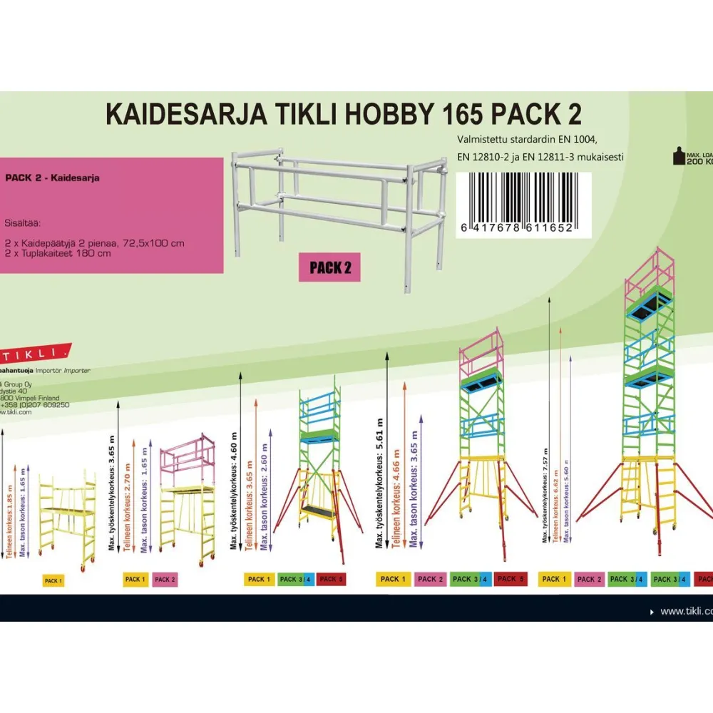 Clearance Asennusteline Hobby Pack2 kaidesarja Tikkaat