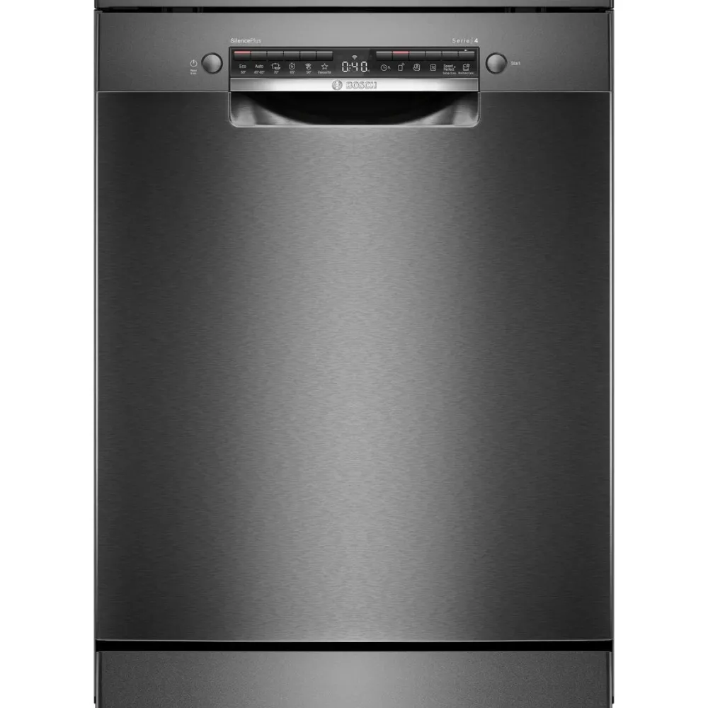 Astianpesukone Serie 4 SMS4EMC06E 60cm musta teräs*Bosch Hot
