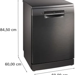 Astianpesukone Serie 4 SMS4EMC06E 60cm musta teräs*Bosch Hot