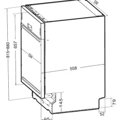 Astianpesukone IN2IE13CNO8, integroitava, 59.6cm*Indesit Clearance