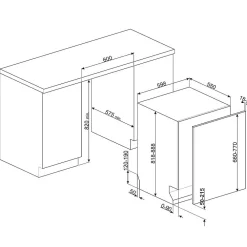 Astianpesukone STL7252C, integroitava*Smeg Discount
