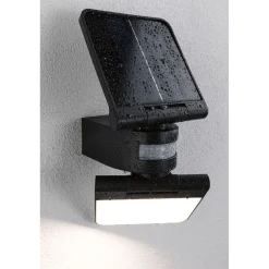 Outlet Aurinkokennoseinävalaisin Lesla 150x130mm USB-ladattava hämäräohjattu liiketunnistin IR IP65 3000K 12.5W 1000lm antrasiitti Ulkovalaisimet Liiketunnistimella Ja Hämäräkytkimellä|Ulkovalaisimet Liiketunnistimella