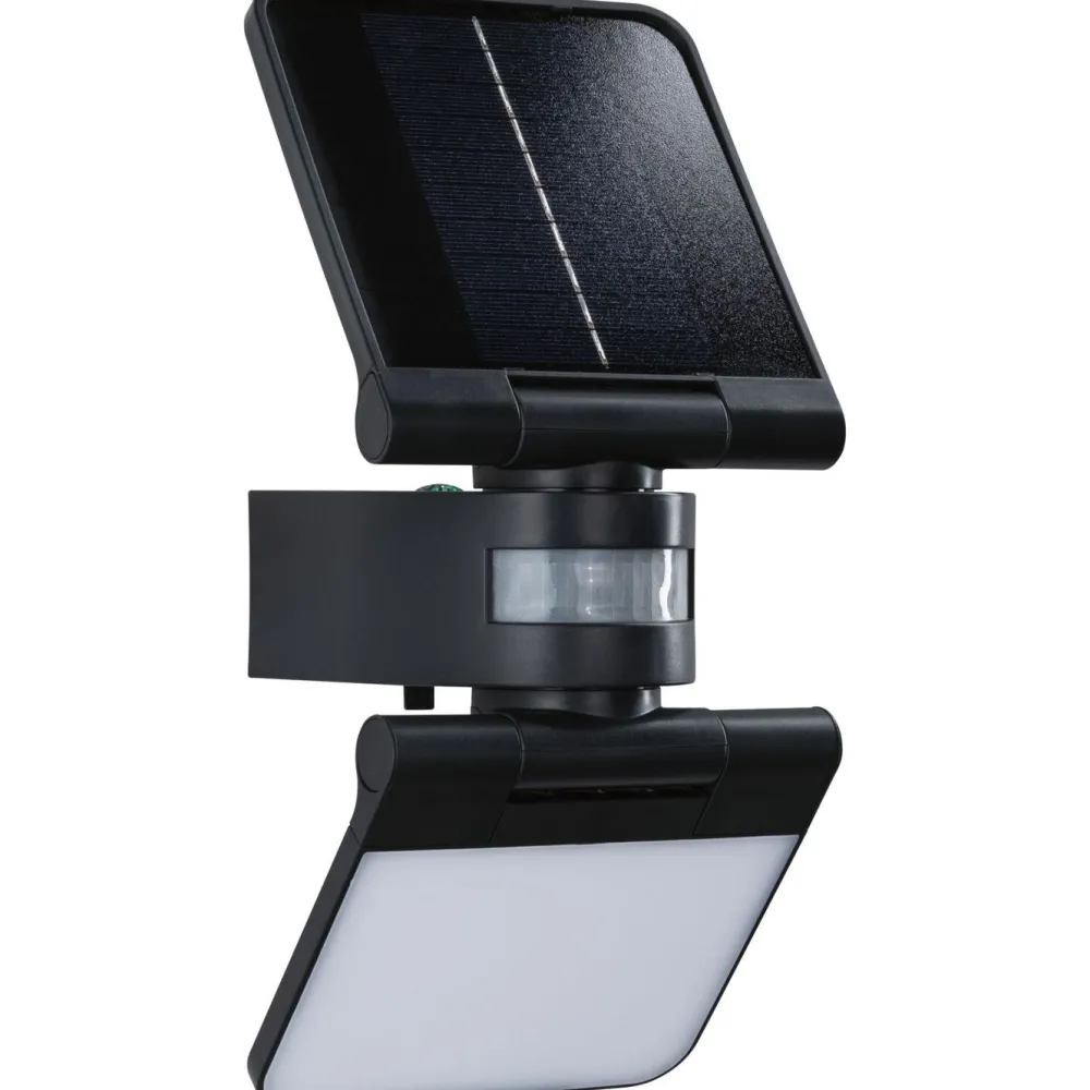 Outlet Aurinkokennoseinävalaisin Lesla 150x130mm USB-ladattava hämäräohjattu liiketunnistin IR IP65 3000K 12.5W 1000lm antrasiitti Ulkovalaisimet Liiketunnistimella Ja Hämäräkytkimellä|Ulkovalaisimet Liiketunnistimella