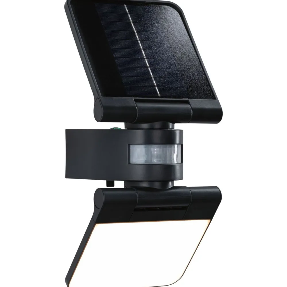Outlet Aurinkokennoseinävalaisin Lesla 150x130mm USB-ladattava hämäräohjattu liiketunnistin IR IP65 3000K 12.5W 1000lm antrasiitti Ulkovalaisimet Liiketunnistimella Ja Hämäräkytkimellä|Ulkovalaisimet Liiketunnistimella