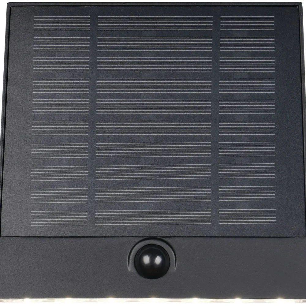 Sale Aurinkokennoseinävalaisin Alvorada Hybrid Solar LED ladattava liike- ja hämärätunnistin 4000K alas musta Aurinkokennovalaisimet|Ulkovalaisimet Hämäräkytkimellä