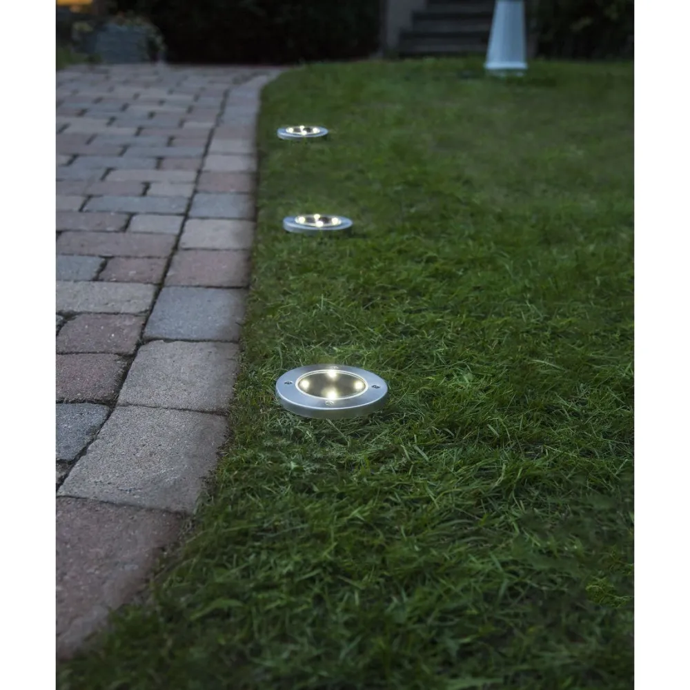 Aurinkokennovalaisin Lawnlight, hopea, 3kpl*Star Trading Outlet