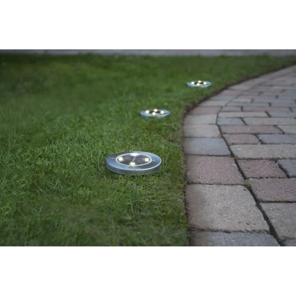 Aurinkokennovalaisin Lawnlight, hopea, 3kpl*Star Trading Outlet