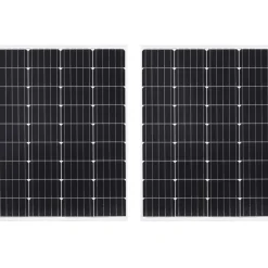 Aurinkopaneelit 2kpl, 100 W, yksikiteinen alumiini ja turvalasi*FinePRICE