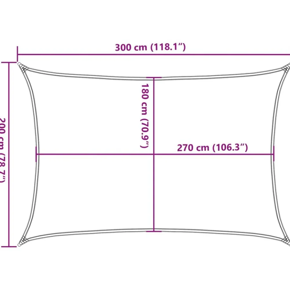 New Aurinkopurje, 160 g/m² HDPE, eri värejä ja kokoja (16419) Aurinkovarjot