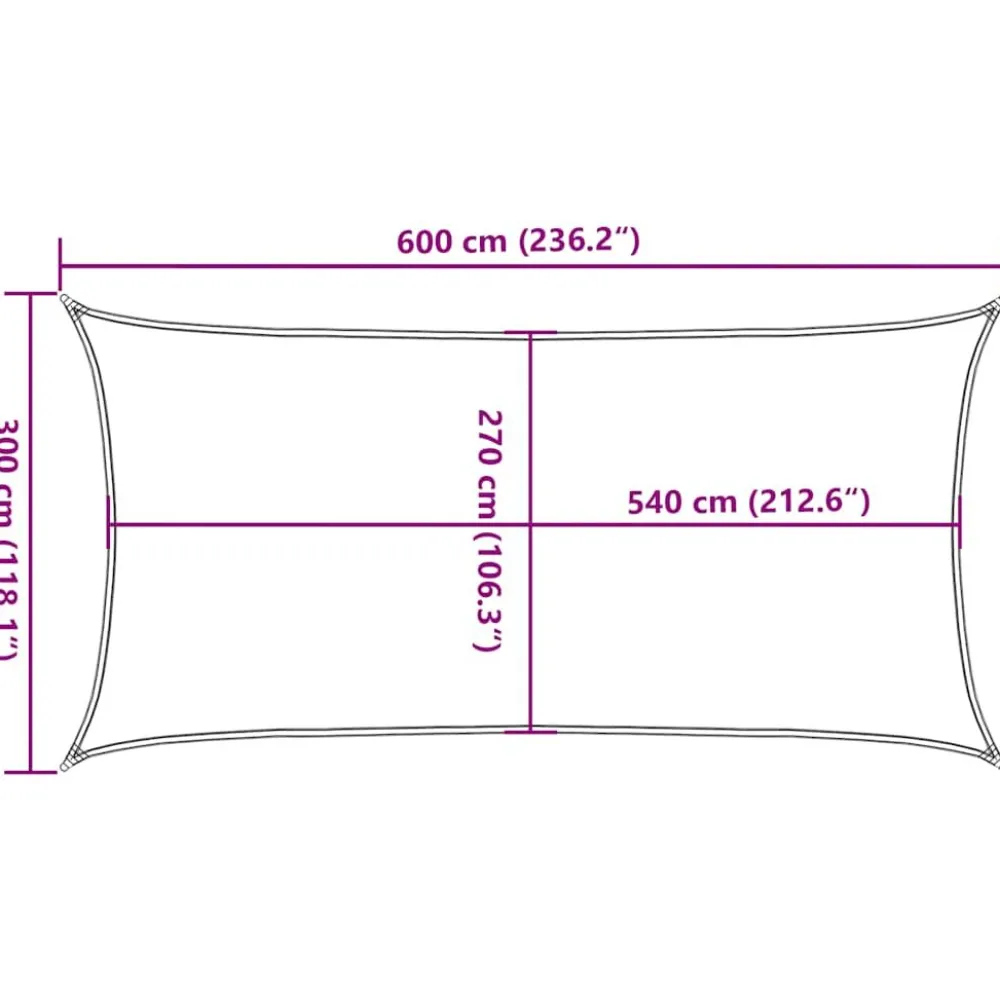 New Aurinkopurje, 160 g/m² HDPE, eri värejä ja kokoja (16419) Aurinkovarjot