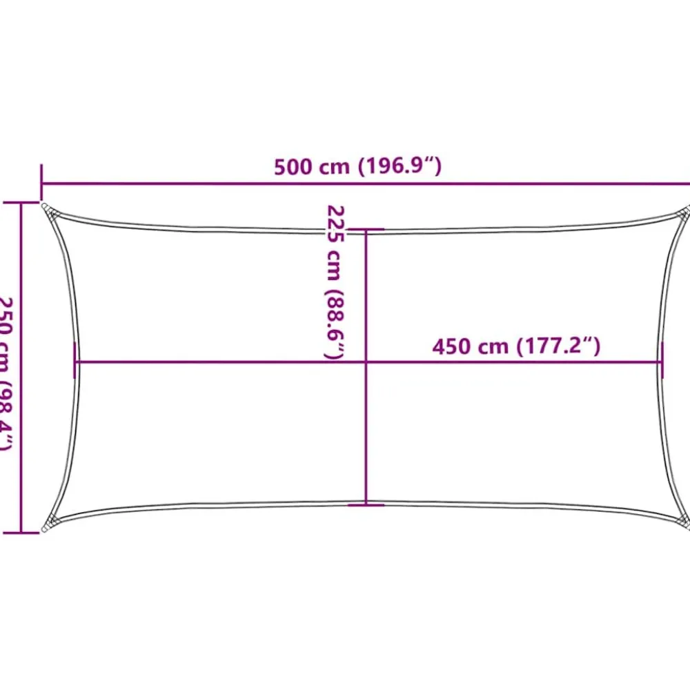 New Aurinkopurje, 160 g/m² HDPE, eri värejä ja kokoja (16419) Aurinkovarjot