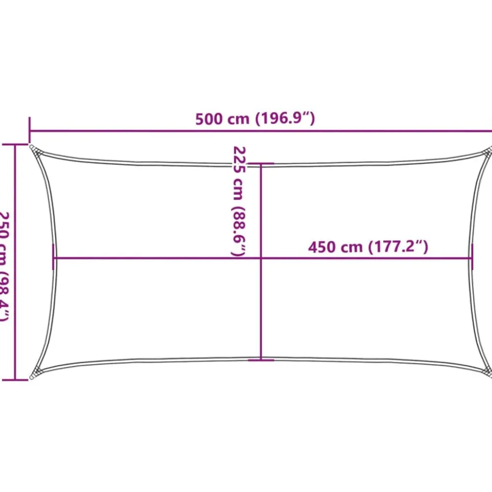 New Aurinkopurje, 160 g/m² HDPE, eri värejä ja kokoja (16419) Aurinkovarjot