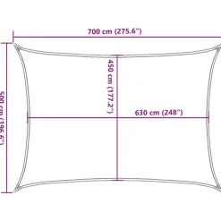 New Aurinkopurje, 160 g/m² HDPE, eri värejä ja kokoja (16419) Aurinkovarjot