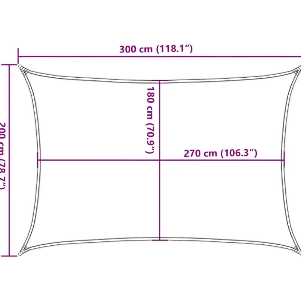 New Aurinkopurje, 160 g/m² HDPE, eri värejä ja kokoja (16419) Aurinkovarjot