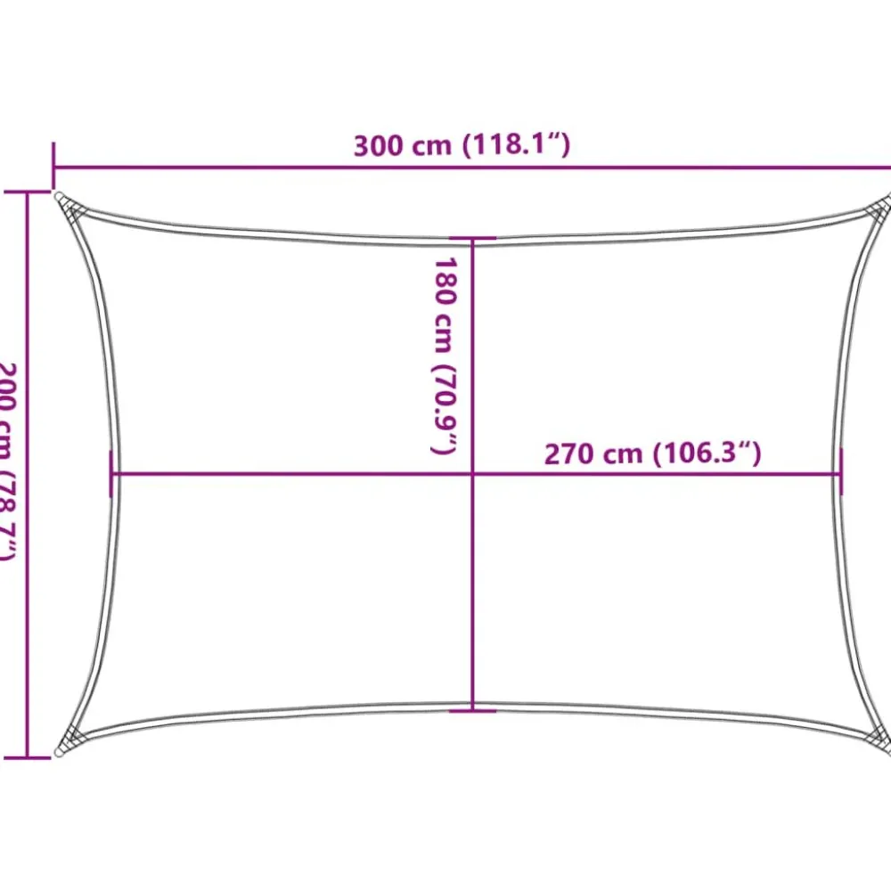 New Aurinkopurje, 160 g/m² HDPE, eri värejä ja kokoja (16419) Aurinkovarjot