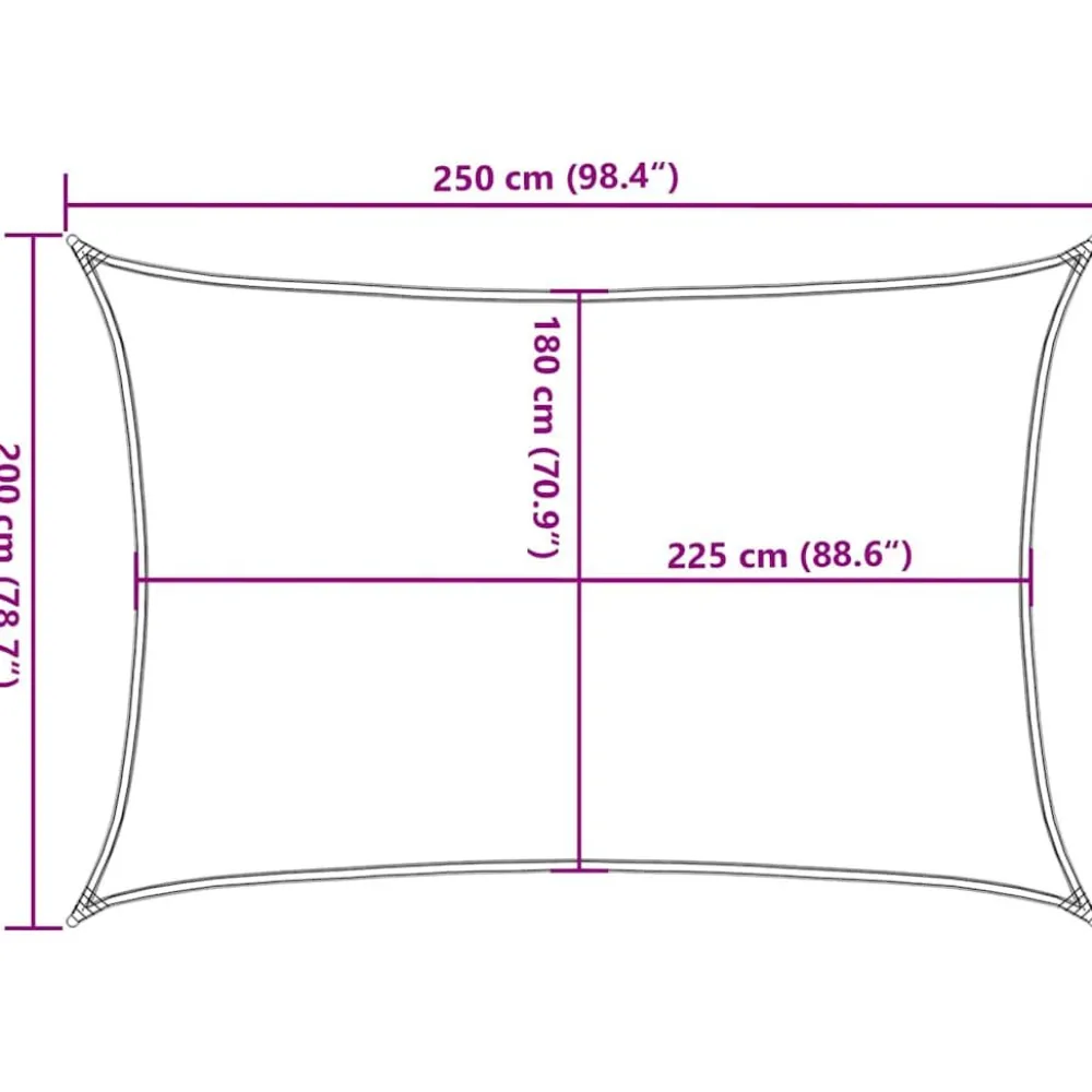 New Aurinkopurje, 160 g/m² HDPE, eri värejä ja kokoja (16419) Aurinkovarjot