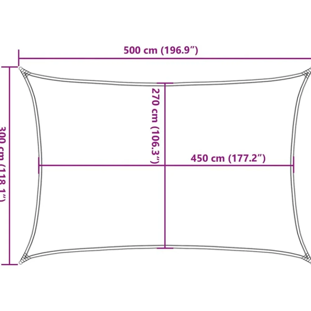 New Aurinkopurje, 160 g/m² HDPE, eri värejä ja kokoja (16419) Aurinkovarjot