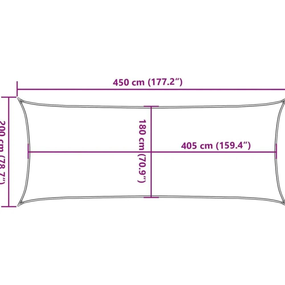 New Aurinkopurje, 160 g/m² HDPE, eri värejä ja kokoja (16419) Aurinkovarjot