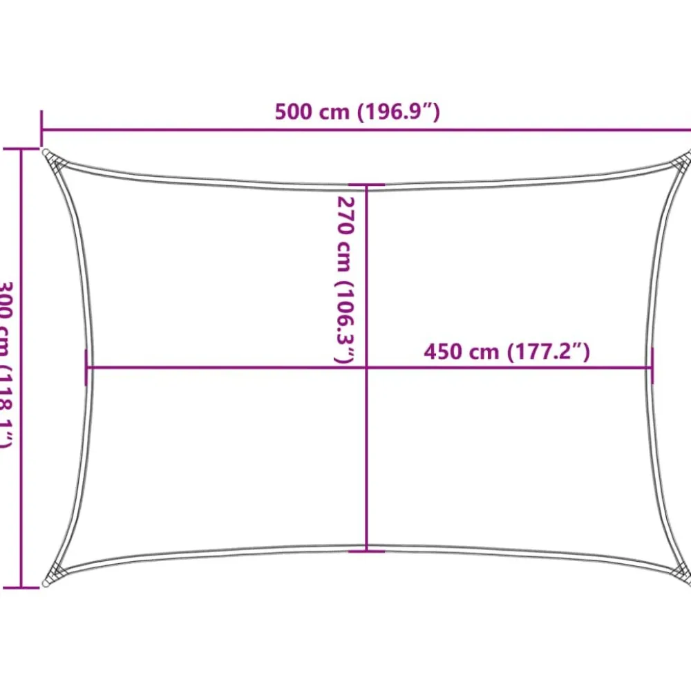 New Aurinkopurje, 160 g/m² HDPE, eri värejä ja kokoja (16419) Aurinkovarjot
