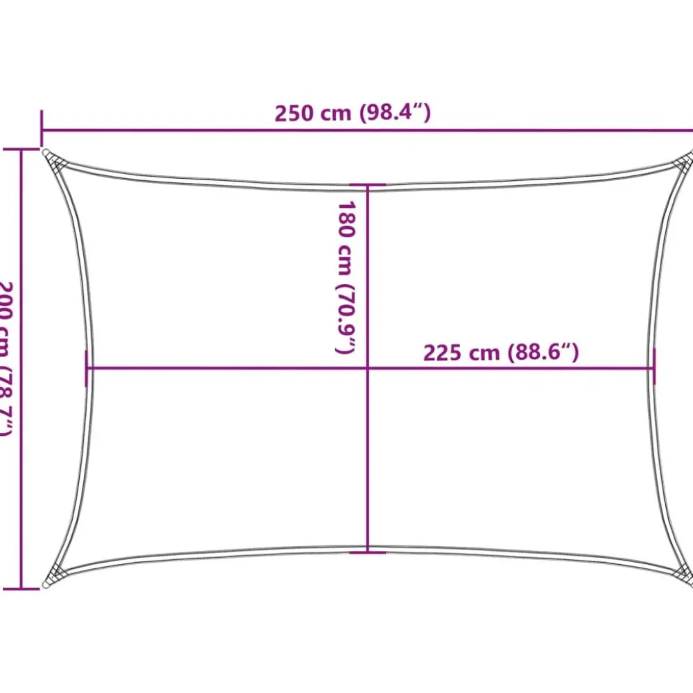 New Aurinkopurje, 160 g/m² HDPE, eri värejä ja kokoja (16419) Aurinkovarjot