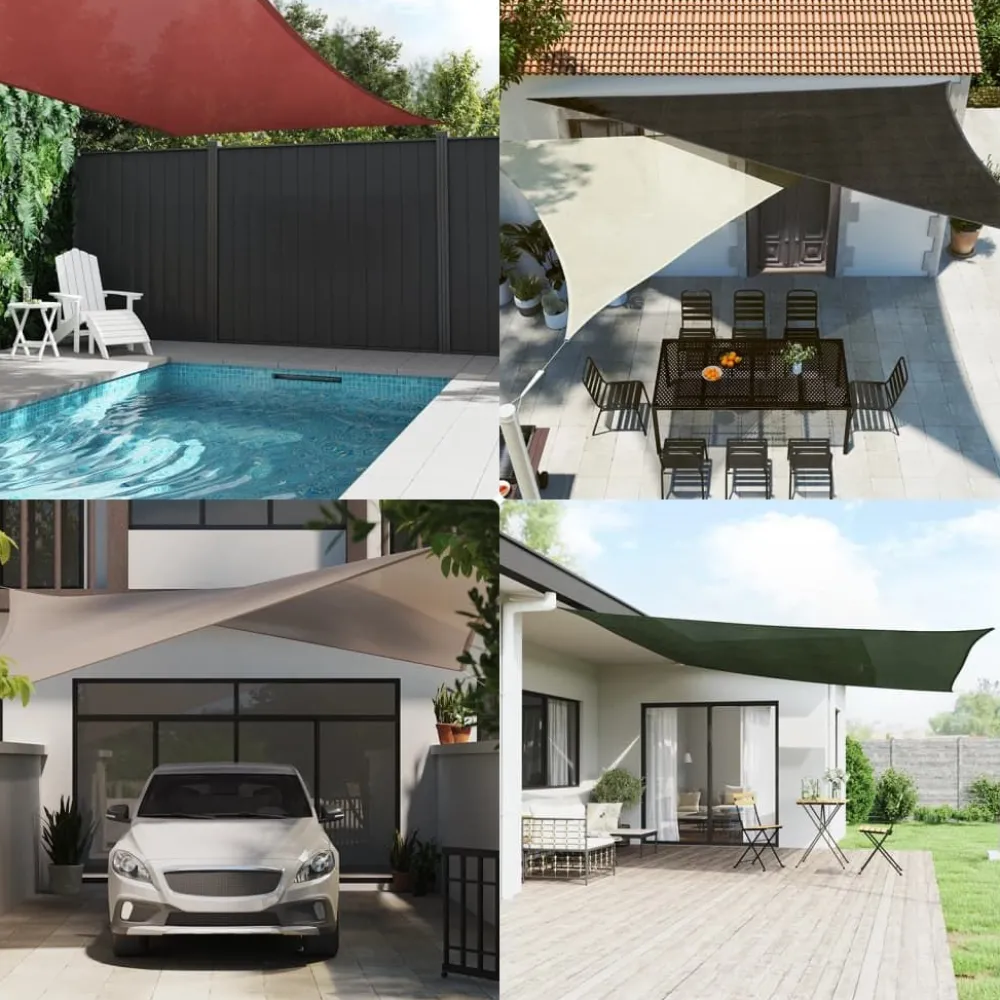 New Aurinkopurje, 160 g/m² HDPE, eri värejä ja kokoja (16419) Aurinkovarjot