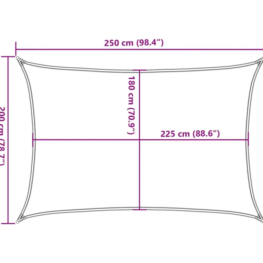 New Aurinkopurje, 160 g/m² HDPE, eri värejä ja kokoja (16419) Aurinkovarjot