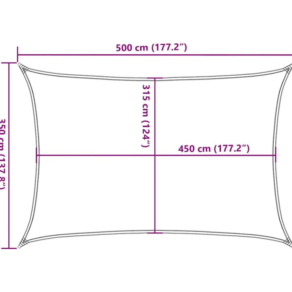 New Aurinkopurje, 160 g/m² HDPE, eri värejä ja kokoja (16419) Aurinkovarjot