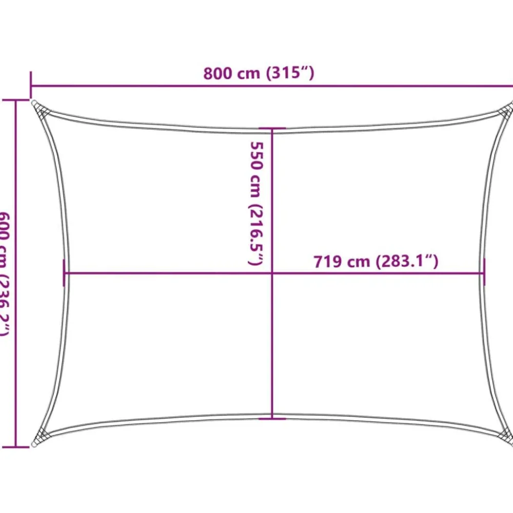 New Aurinkopurje, 160 g/m² HDPE, eri värejä ja kokoja (16419) Aurinkovarjot