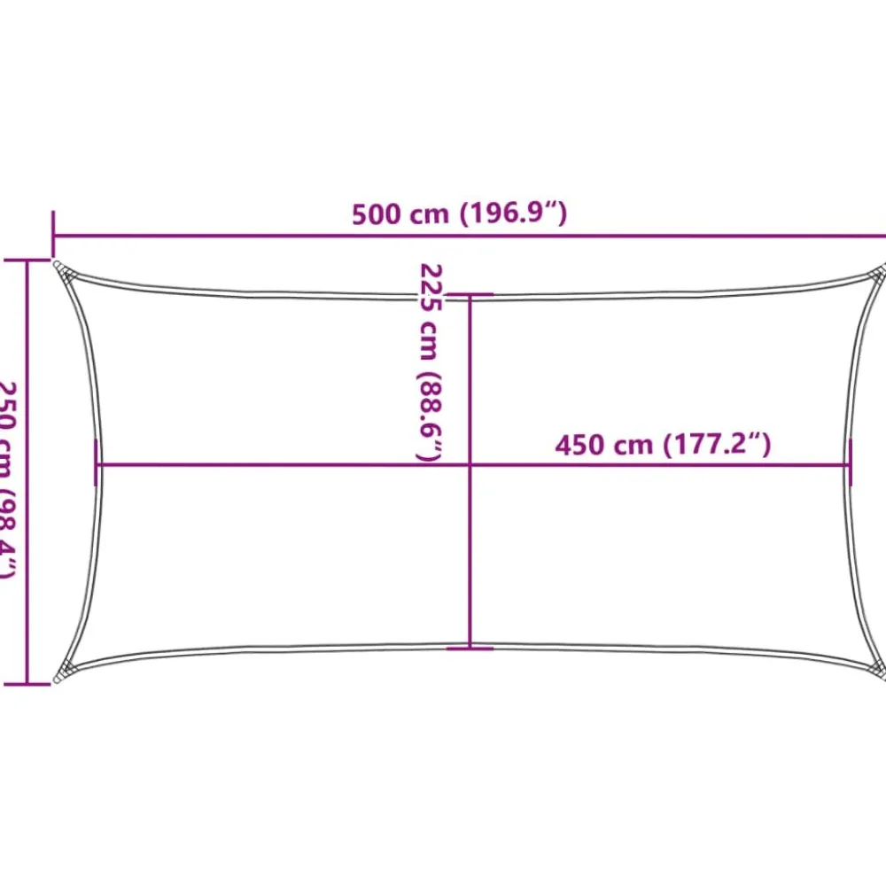 New Aurinkopurje, 160 g/m² HDPE, eri värejä ja kokoja (16419) Aurinkovarjot