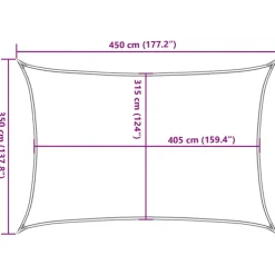 New Aurinkopurje, 160 g/m² HDPE, eri värejä ja kokoja (16419) Aurinkovarjot