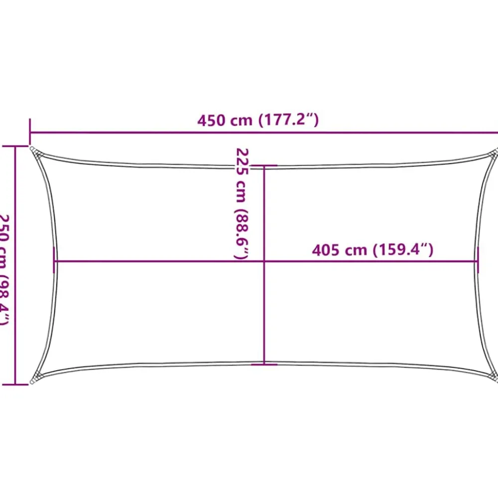 New Aurinkopurje, 160 g/m² HDPE, eri värejä ja kokoja (16419) Aurinkovarjot