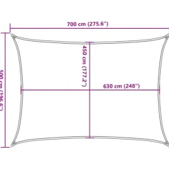 New Aurinkopurje, 160 g/m² HDPE, eri värejä ja kokoja (16419) Aurinkovarjot