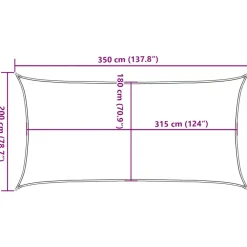 New Aurinkopurje, 160 g/m² HDPE, eri värejä ja kokoja (16419) Aurinkovarjot