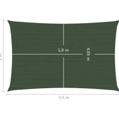 Aurinkopurje suorakulma, HDPE, 160g/m², eri kokoja ja värejä*FinePRICE