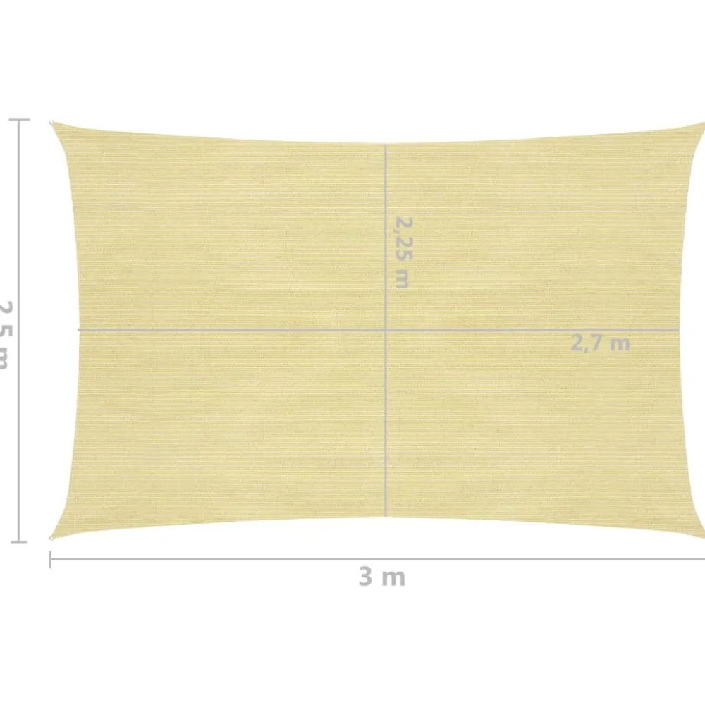 Aurinkopurje suorakulma, HDPE, 160g/m², eri kokoja ja värejä*FinePRICE