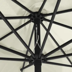 Aurinkovarjo metallirunko 400 cm hiekanvalkoinen*FinePRICE