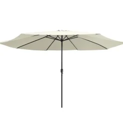 Aurinkovarjo metallirunko 400 cm hiekanvalkoinen*FinePRICE