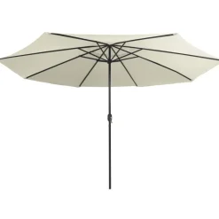 Aurinkovarjo metallirunko 400 cm hiekanvalkoinen*FinePRICE
