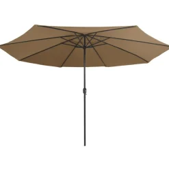 Aurinkovarjo metallirunko 400 cm harmaanruskea*FinePRICE Sale