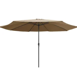 Aurinkovarjo metallirunko 400 cm harmaanruskea*FinePRICE Sale