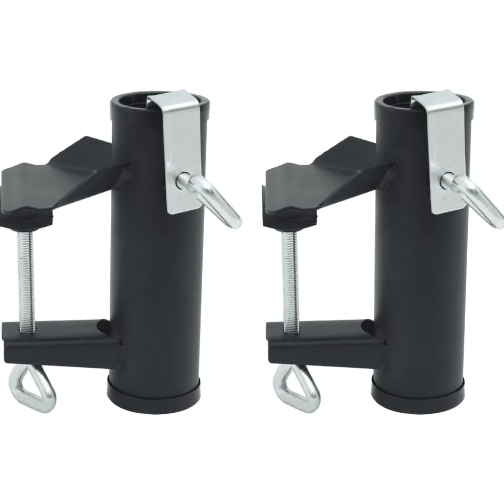 Aurinkovarjon kiinnikkeet parvekkeelle 2 kpl 25-38 mm teräs (03383)*FinePRICE Outlet