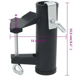 Aurinkovarjon kiinnikkeet parvekkeelle 2 kpl 25-38 mm teräs (03383)*FinePRICE Outlet