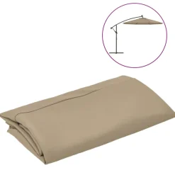 Aurinkovarjon vaihtokangas, halkaisija 300/350 cm, eri värejä ja kokoja (09960)*FinePRICE Hot