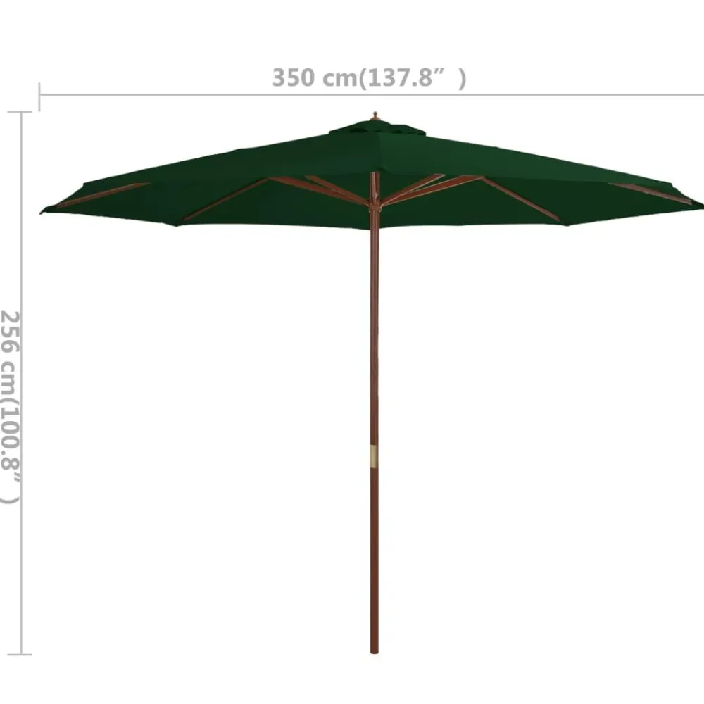 Aurinkovarjo puurungolla 350cm, eri värejä*FinePRICE Sale