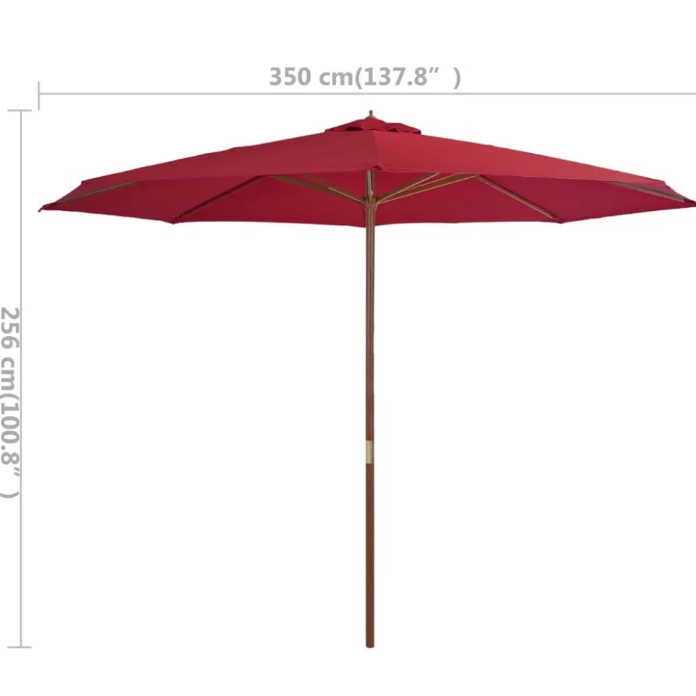 Aurinkovarjo puurungolla 350cm, eri värejä*FinePRICE Sale