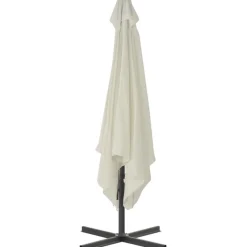 New Aurinkovarjo terästanko 250x250 cm hiekanruskea Aurinkovarjot