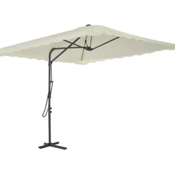 New Aurinkovarjo terästanko 250x250 cm hiekanruskea Aurinkovarjot