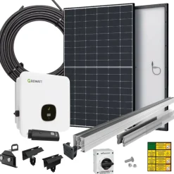 Aurinkovoimala , konesaumakatolle, pystyasennus, eri tehoja*Soletek Hot