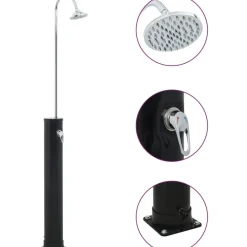 Aurinkovoimasuihku 214 cm 20l musta*FinePRICE Discount