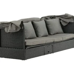 Aurinkovuode katoksella Nopy, harmaa/musta*Venture Home Clearance